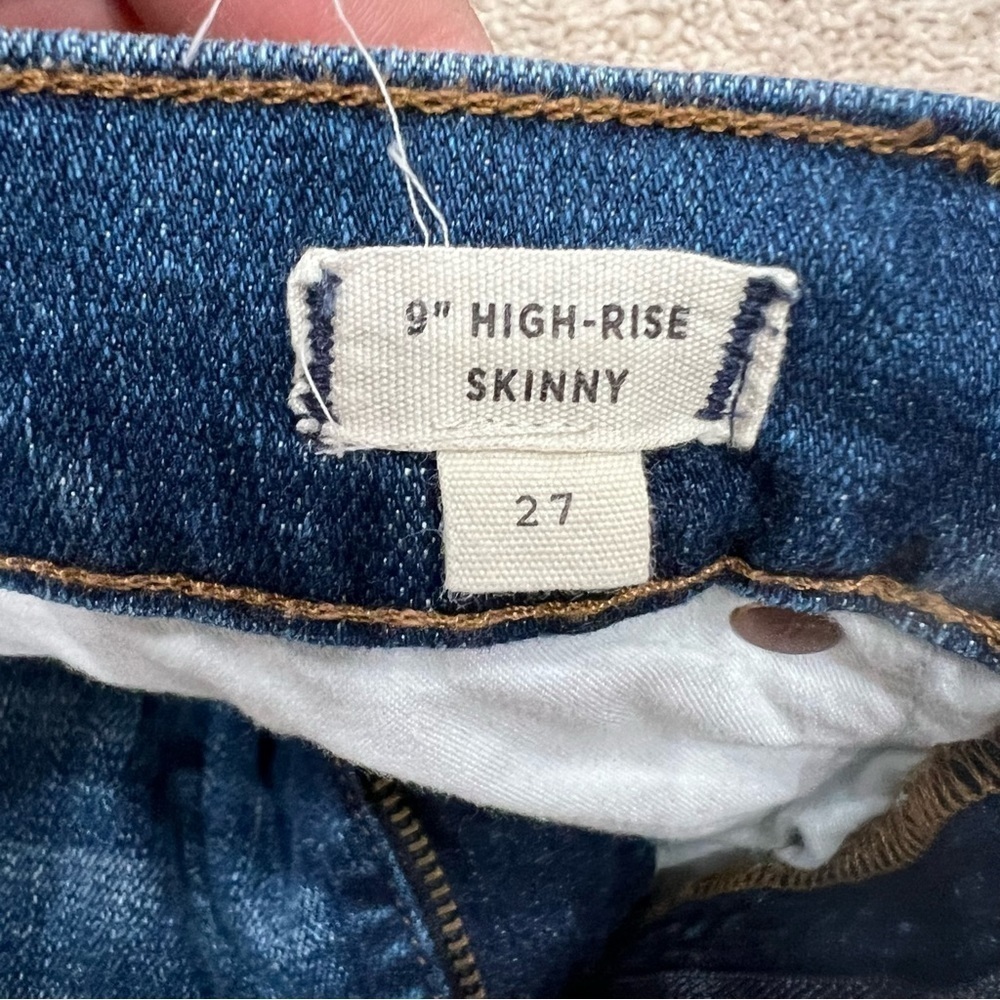 Madewell Distressed 9” High Rise Skinny Jeans Women’s Size 27 - Picture 2 of 10